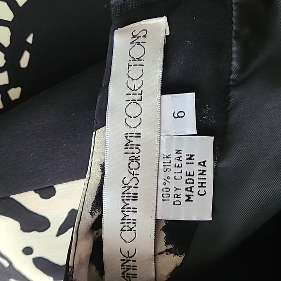 * Vintage 1980s Ann Crimmins for Umi Silk Dress - Picture 5 of 5